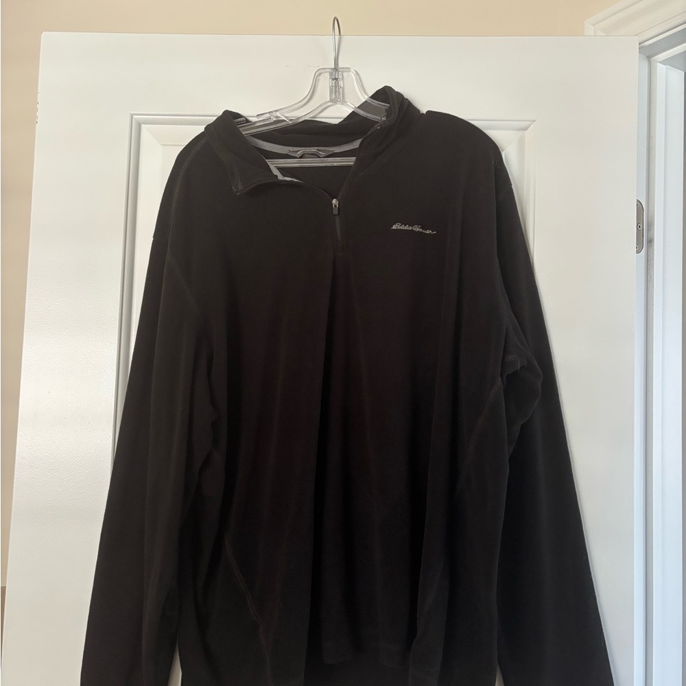 Eddie Bauer Black Zip Up Sweater
